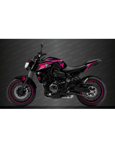 Kit deco 100% Personalizado Carrera de Monster Edition (rosa) - IDgrafix - Yamaha MT-07 (después de 2018)
