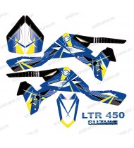 Kit décoration Geometric Bleu - IDgrafix - Suzuki LTR 450