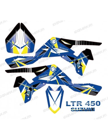 Kit de decoració Geomètrica Blau - IDgrafix - Suzuki LTR 450