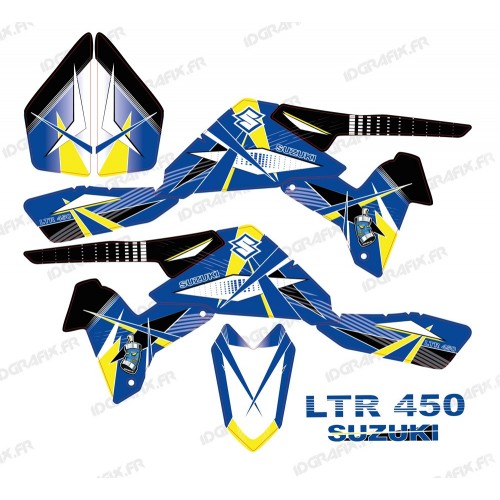 Kit décoration Geometric Bleu - IDgrafix - Suzuki  LTR 450