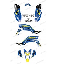 Kit décoration Geometric Bleu - IDgrafix - Yamaha YFZ 450