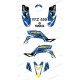 Kit décoration Geometric Bleu - IDgrafix - Yamaha YFZ 450 - Idgrafix