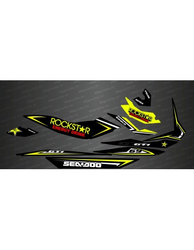 Kit de decoración de Rockstar Edición Completa (Amarillo) - para Seadoo GTI