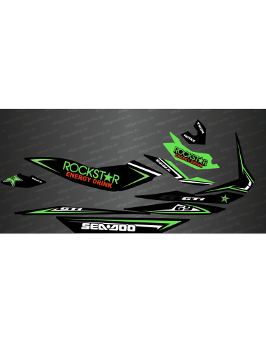 Kit de decoració Rockstar Edició Completa (Verd) - per Seadoo GTI -idgrafix