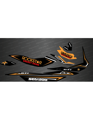 Kit de decoración de Rockstar Edición Completa (Naranja) - para Seadoo GTI