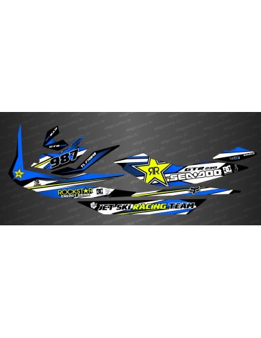 Kit de decoració Rockstar Edició Blau per Seadoo GTR 230 -idgrafix