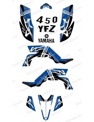 Kit décoration Street Bleu - IDgrafix - Yamaha YFZ 450