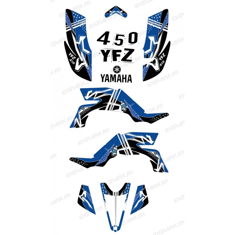 Kit décoration Street Bleu - IDgrafix - Yamaha YFZ 450 - Idgrafix