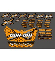 Kit stickers Can Am Outlander + Safety deposit box (Orange)