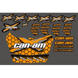 Kit aufkleber Can-Am Outlander + Safe (Orange)
