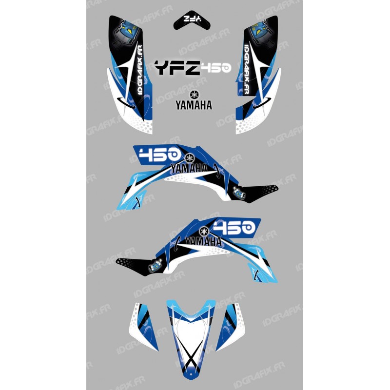 Kit de decoración de Espacio Azul - IDgrafix - Yamaha YFZ 450