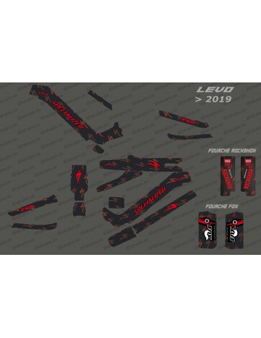 Kit deco Carbon Edition Full (Red) - Specialized Levo (after 2019)