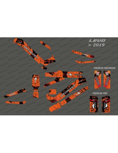 Kit déco Brush Edition Full (Orange) - Specialized Levo (après 2019)