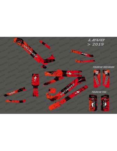 Kit déco Brush Edition Full (Rouge) - Specialized Levo (après 2019)