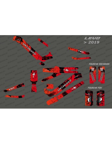 Kit deco Brush Edition Full (Red) - Specialized Levo (after 2019)