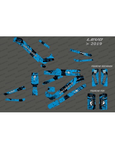 Kit deco Brush Edition Full (Blue) - Specialized Levo (after 2019)