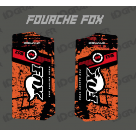 Stickers Protection Fork Fox - Brush (Orange) - IDgrafix