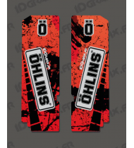 Stickers Protection Fork Ohlins - Brush (Orange)