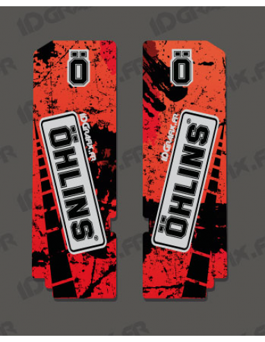 Stickers Protection Fork Ohlins - Brush (Orange)