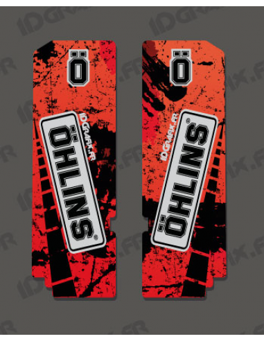 Stickers Protection Fourche Ohlins - Brush (Orange)