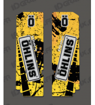 Stickers Protection Fork Ohlins - Brush (Yellow)