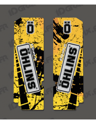 Stickers Protection Fork Ohlins - Brush (Yellow)