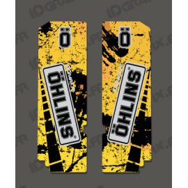 Stickers Protection Fork Ohlins - Brush (Yellow) - IDgrafix