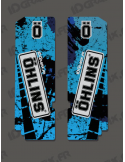 Stickers Protection Fork Ohlins - Brush (Blue)