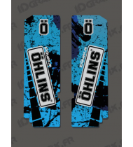 Stickers Protection Fork Ohlins - Brush (Blue)