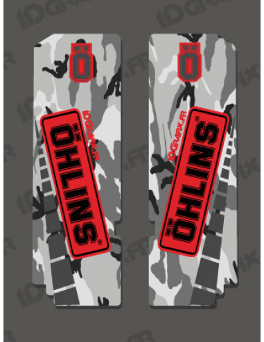 Sticker Schutz-Gabel, Öhlins - Camo