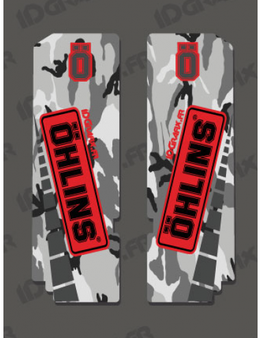 Stickers Protection Fork Ohlins - Camo