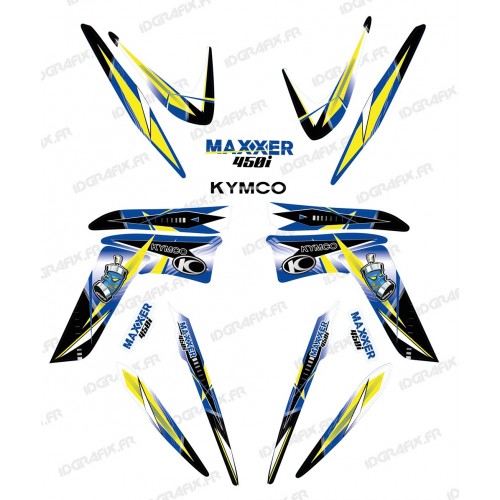 Kit décoration Geometric Bleu - IDgrafix - Kymco 450 Maxxer
