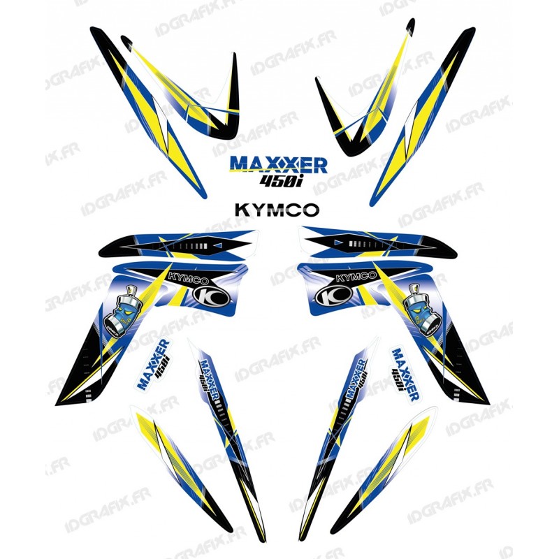 Kit dekor Geometric Blau - IDgrafix - Kymco 450 Maxxer