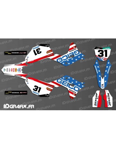 Kit decoration Geico Team USA Replica - Honda CR/CRF 125-250-450