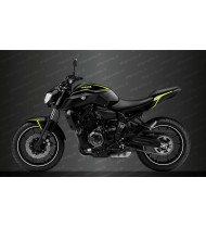 Dekorationsset Fluo Yellow Line - IDgrafix - Yamaha MT-07 (2018-2020) - Idgrafix