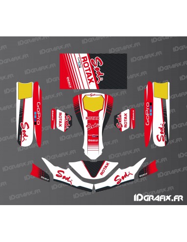 Kit déco Factory Edition Sodi Racing (Blanc/Rouge) pour Karting SodiKart