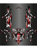 Kit de décoration Monstruo Edición COMPLETA (Blanco/Rojo) - Idgrafix - CF Moto ZForce