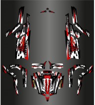 Kit de décoration Monstre Edició COMPLETA (Blanc/Vermell) - Idgrafix - CF Moto ZForce -idgrafix
