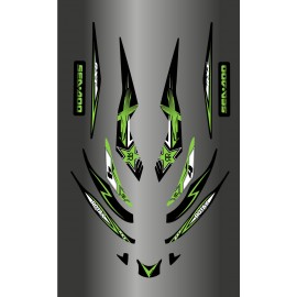 Kit de decoración de Rockstar Verde para Seadoo RXT 215-255 -idgrafix