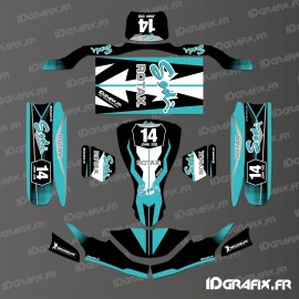 Kit de decoracion de la Carrera de Edición (Negro) para la go-Karting SodiKart -idgrafix
