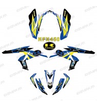 Kit de decoración Geométrica, Azul - IDgrafix - Kawasaki KFX 450R