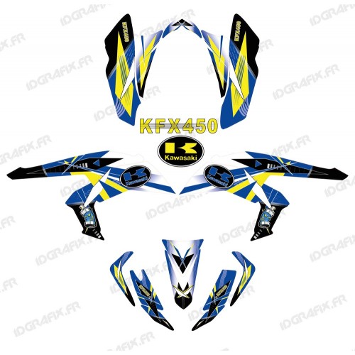 Kit dekor Geometric Blau - IDgrafix - Kawasaki KFX 450R