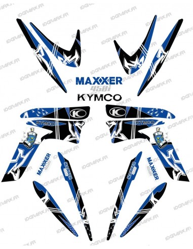 Kit décoration Street Bleu - IDgrafix - Kymco 450 Maxxer