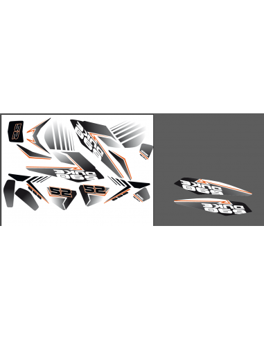 Kit decoration Feature series (White/Orange) - KTM 690 Duke (2012-2017)