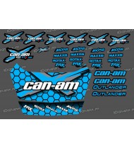 Kit sticker Can Am Outlander + Coffre (Bleu)