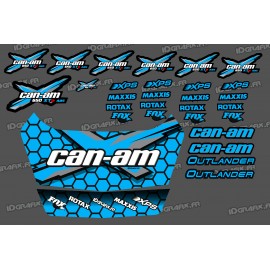 Kit sticker Can Am Outlander + Coffre (Bleu)-idgrafix