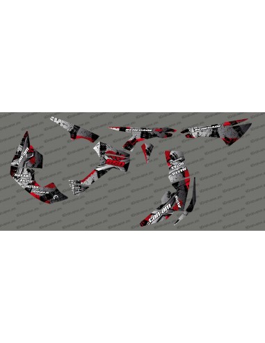 Kit decoration Brush Series Full (Grey/Red)- IDgrafix - Can Am Renegade