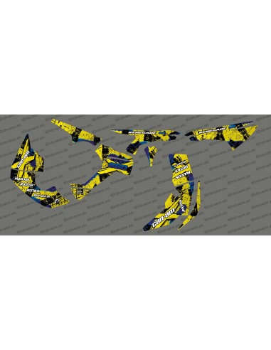 Kit décoration Brush Series Full (Jaune/Bleu)- IDgrafix - Can Am Renegade