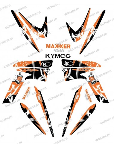 Kit décoration Street Orange - IDgrafix - Kymco 450 Maxxer