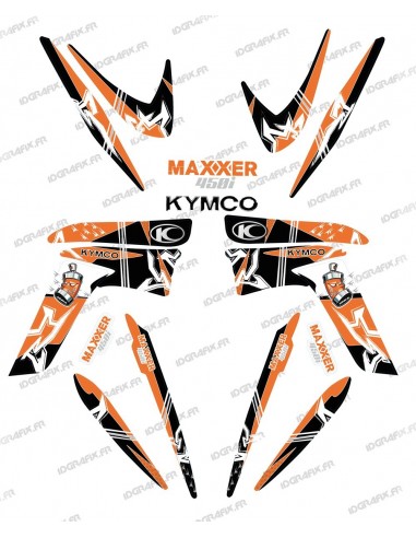 Kit decorazione Street Arancione - IDgrafix - Kymco Maxxer 450